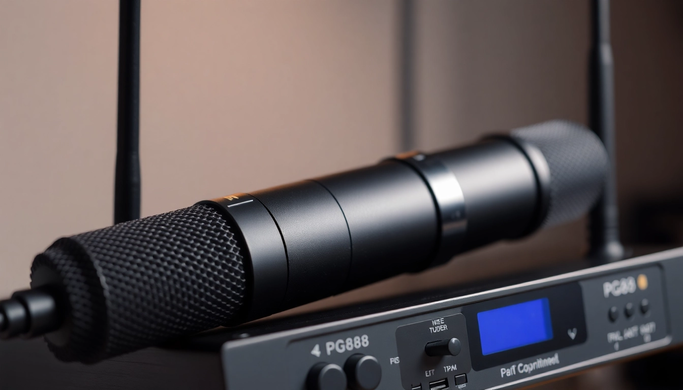High-quality PG88 wireless microphone receiver in a professional audio setup, showcasing reliable technology for live sound and recording.
