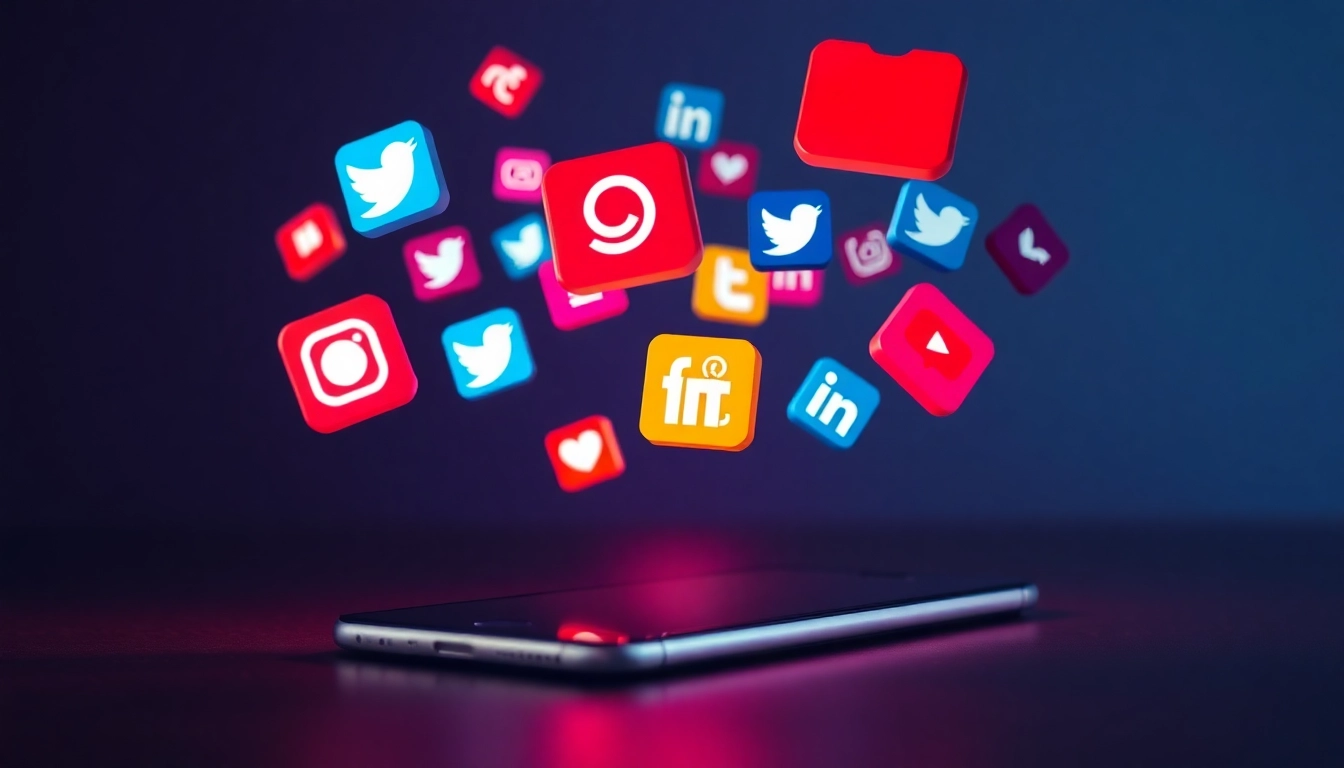 Latest Social Media Updates infographic showing icons and trends for digital engagement growth